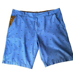 Altamont Light Blue Sunglasses Print Men’s Cotton Flat Front Shorts Size 32
